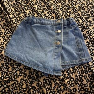 SHEIN Light Blue Asymmetrical Denim Skirt